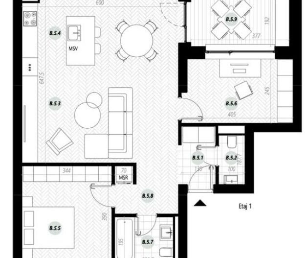 APARTAMENT 3 CAMERE | BLOC NOU | PIPERA PLAZA - Poză 9