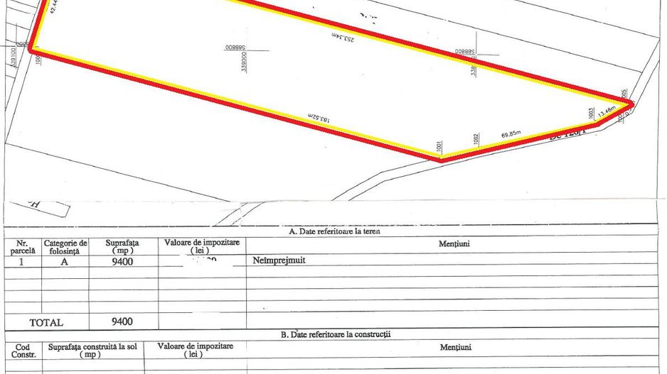 9400 mp | Ideal pentru investitie | Tunari | Deschidere la padure - Schiță 10