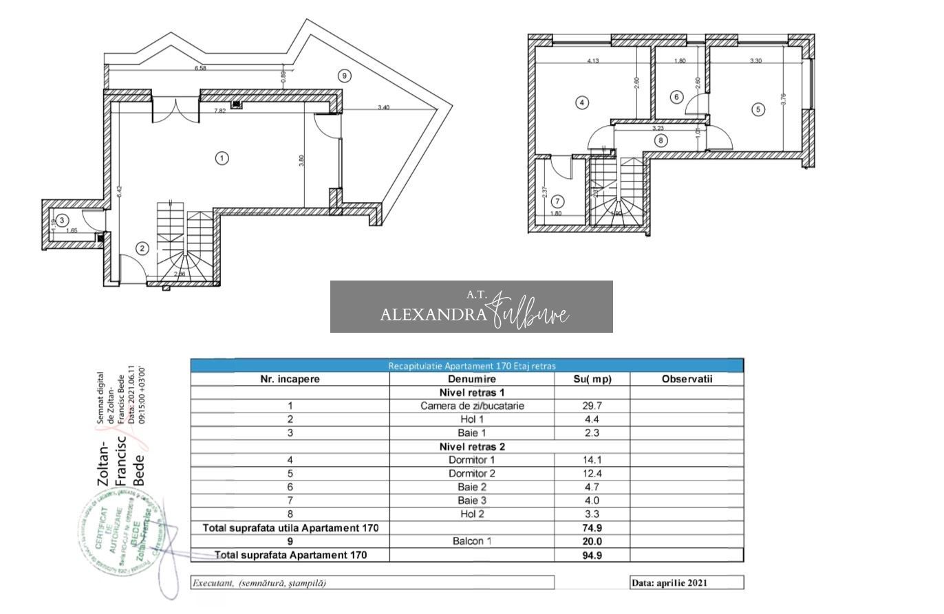 Penthouse pe 2 niveluri |3 camere | 3 băi | parcari| M. Romanul - Poză 16