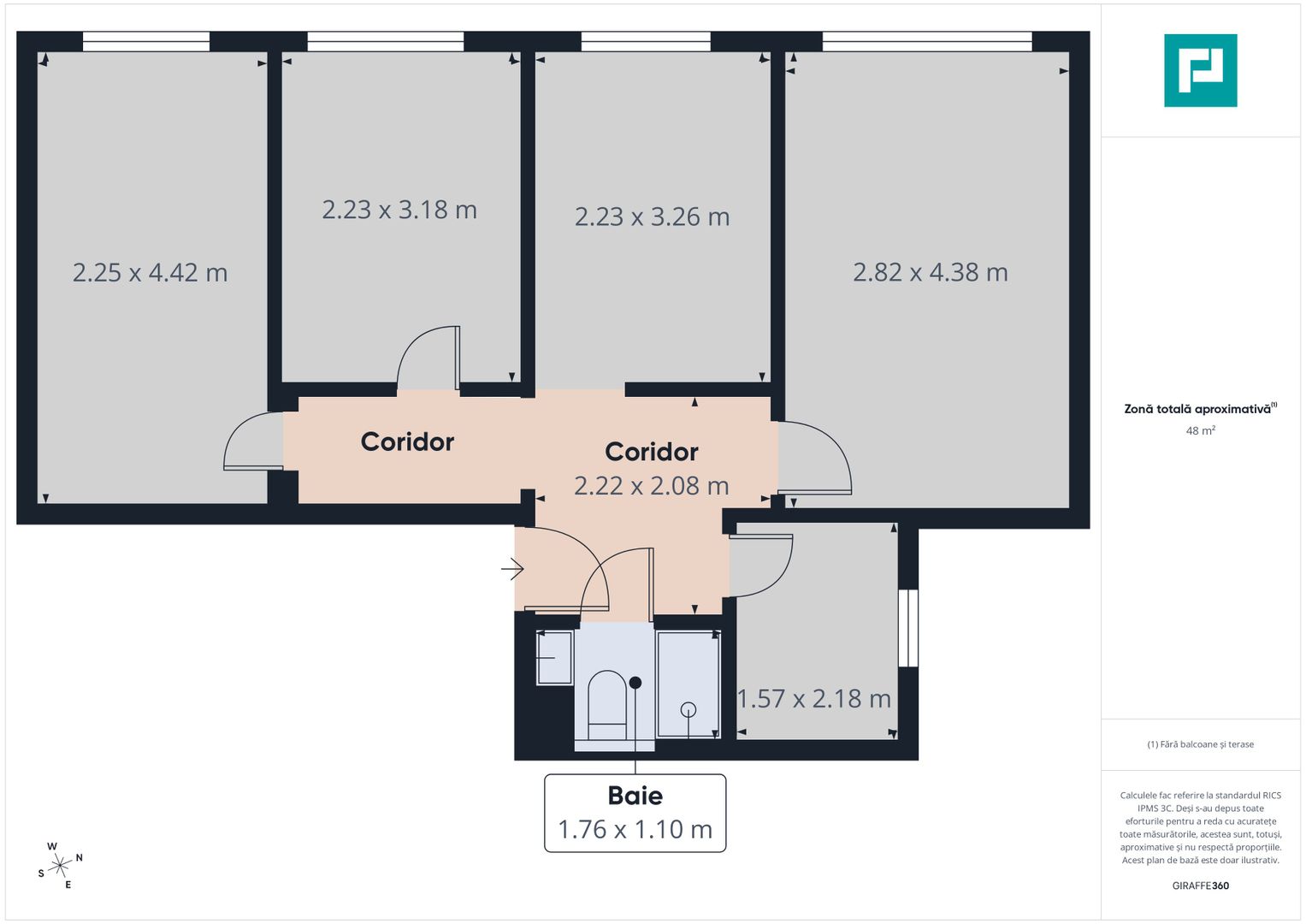 Apartament cu 4 camere în zona Ared Kaufland - Poză 9