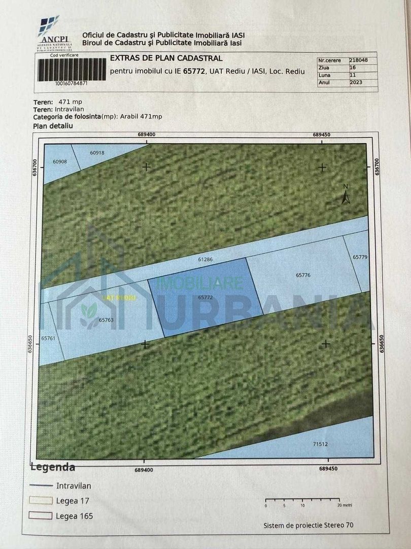 Teren intravilan Rediu – 3 parcele, 471 mp, extindere posibilă - Poză 1