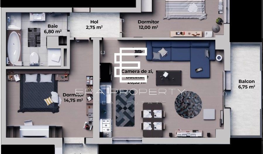 Apartament 3 camere, bloc nou,  partial mobilat -Calea Surii Mici-Zona de Vest - Schiță 8