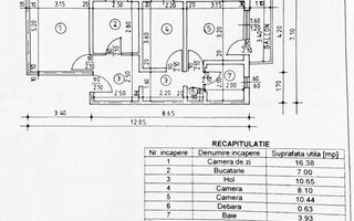 Apartament cu 3 camere, decomandat, zona Paltinis - Poză 8