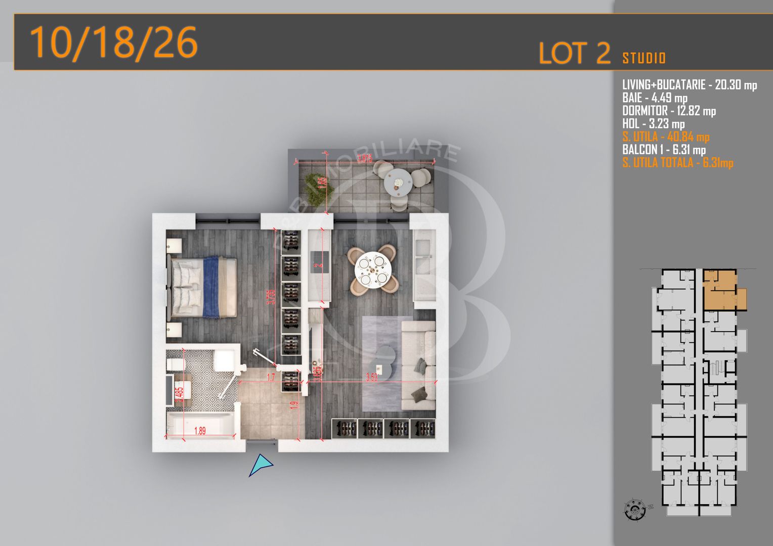 Promo-Ideal Investitie-2 camere-Theodor Pallady Metrou Teclu - Schiță 2