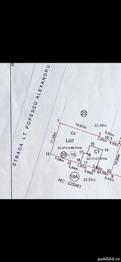 De vazare teren 248 mp cu Autorizație de construire Auchan Titan - Poză 3