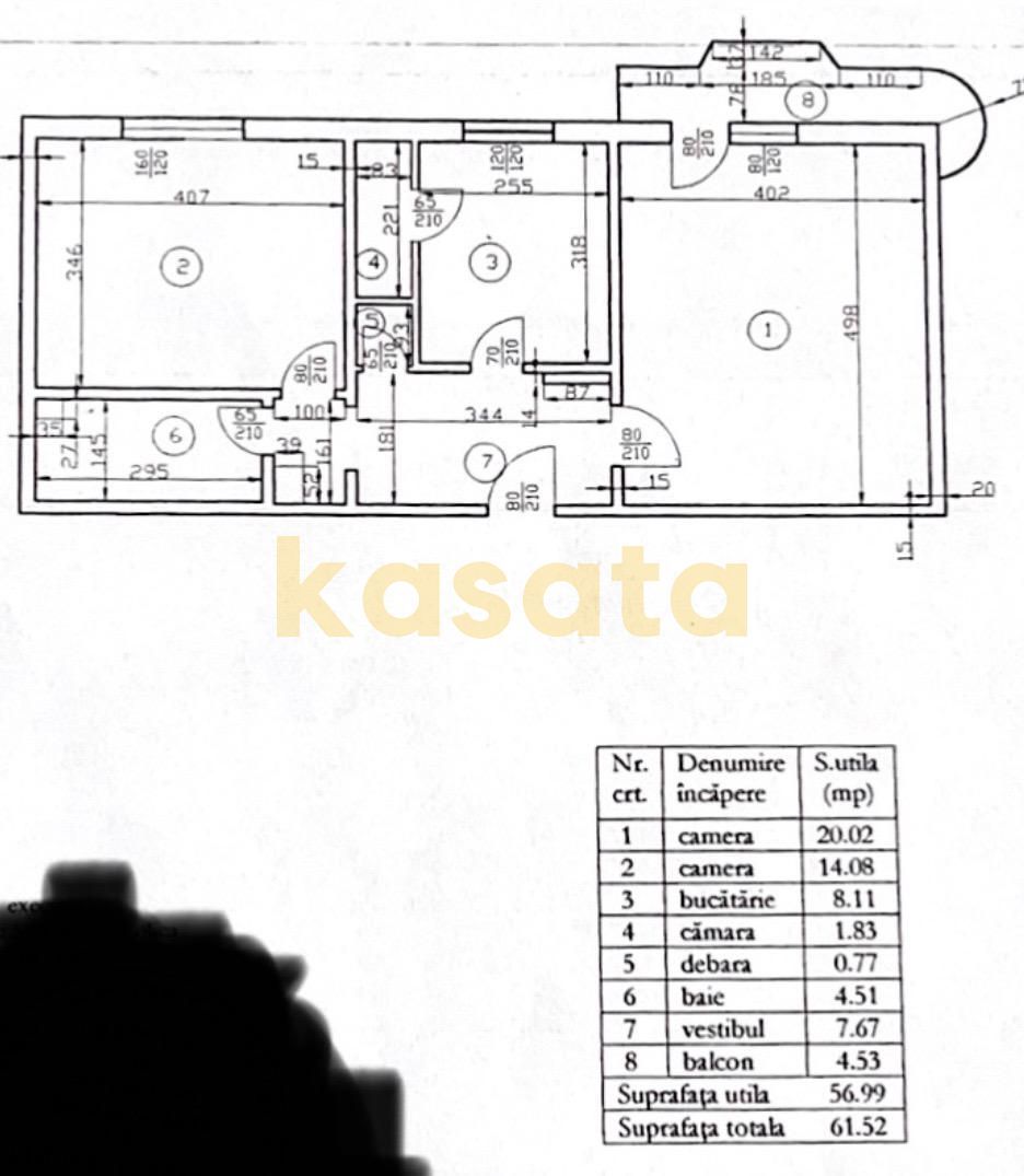 2 Camere | Zona Sebastian | Etaj Intermediar | Bloc Reabilitat - Schiță 16