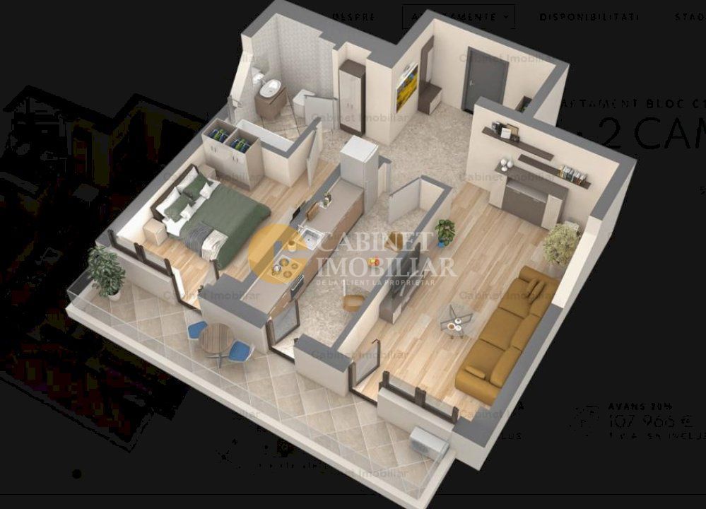 2 Camere Decomandat - UNIREA TOWERS - Bloc Nou - Zona Podu Ros - Poză 5