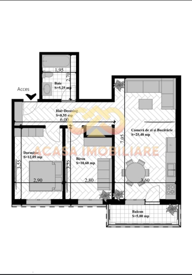 BUCIUM VISAN PRET PROMOTIONAL APARTAMENT 3 CAMERE 67MP - Poză 2