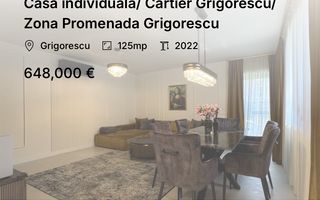 Casa individuală/ Cartier Grigorescu/ Zona Promenada Grigorescu - Poză 1