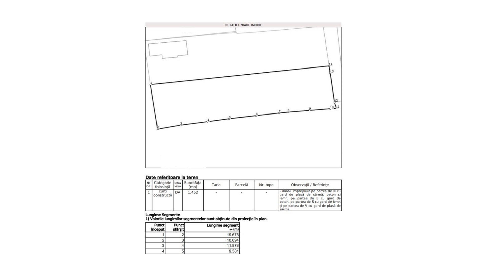 Teren Someseni – 1452mp, autorizabil S+P+4E+Er – zona Traian Vuia - Poză 2