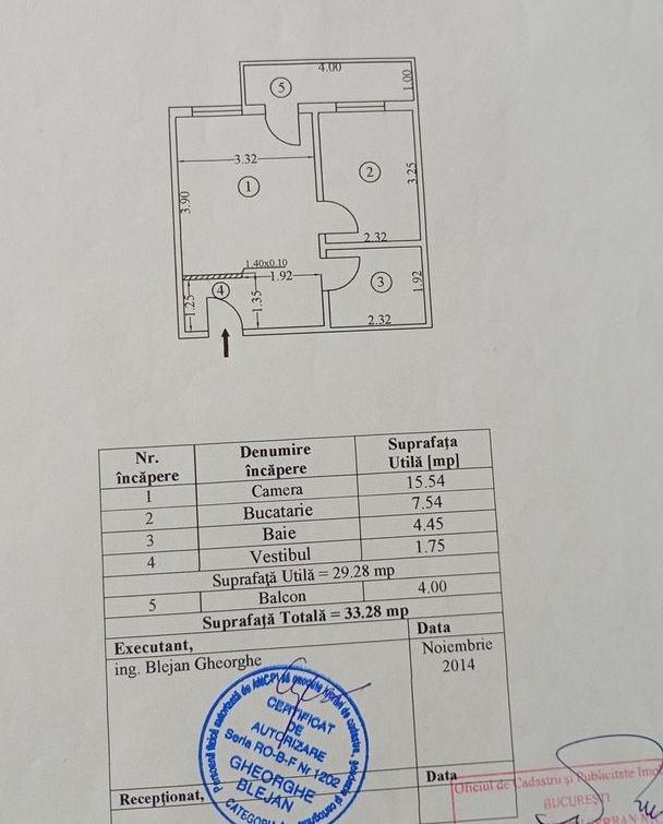 Garsoniera, cu Centrala. Confort 1,  Zona Obregia, Grand Arena.  An 2015. - Poză 8