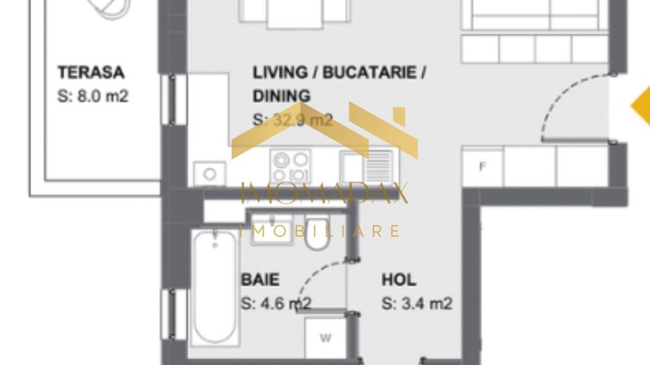 Aradului- 2 Camere-Etaj 1 - Poză 14