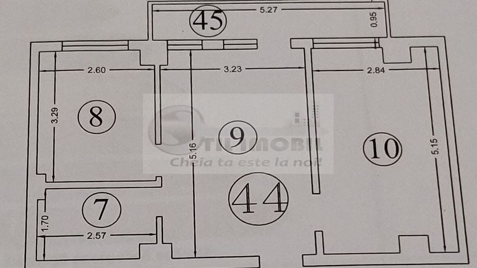 Complex CUG - Apartament 2 camere - 49 mp - 90.000 euro ! - Schiță 8