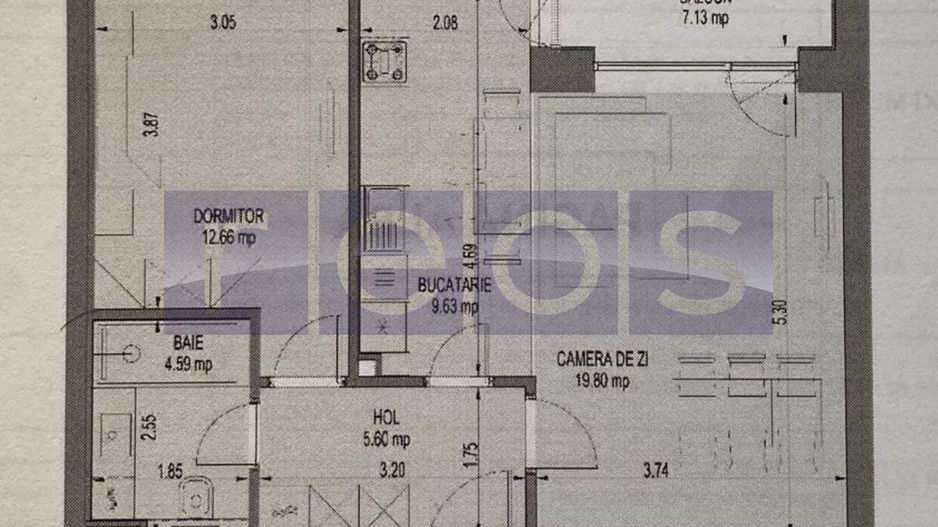 OPORTUNITATE VANZARE APARTAMENT 2 CAMERE | NUSCO CITY | 60MP | FAZA II - Schiță 5