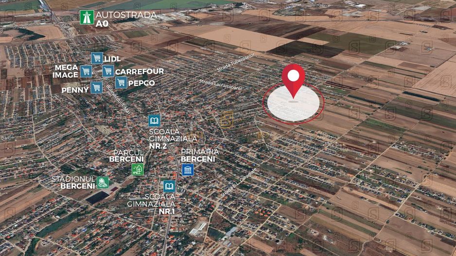 Teren intravilan, 500 mp, Str. Trandafirilor - Comuna Berceni - Poză 2