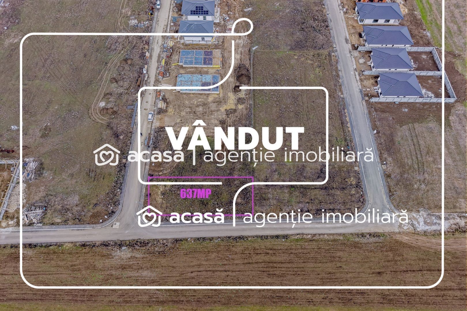 VÂNDUT - Teren 637 mp | 2 fronturi stradale | Cartier Via Carmina - Poză 1