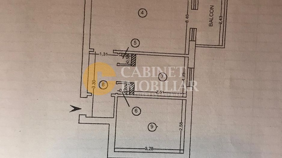 Etaj 2, apartament cu 3 camere, zona ZIMBRU - Alexandru Cel Bun - Poză 6