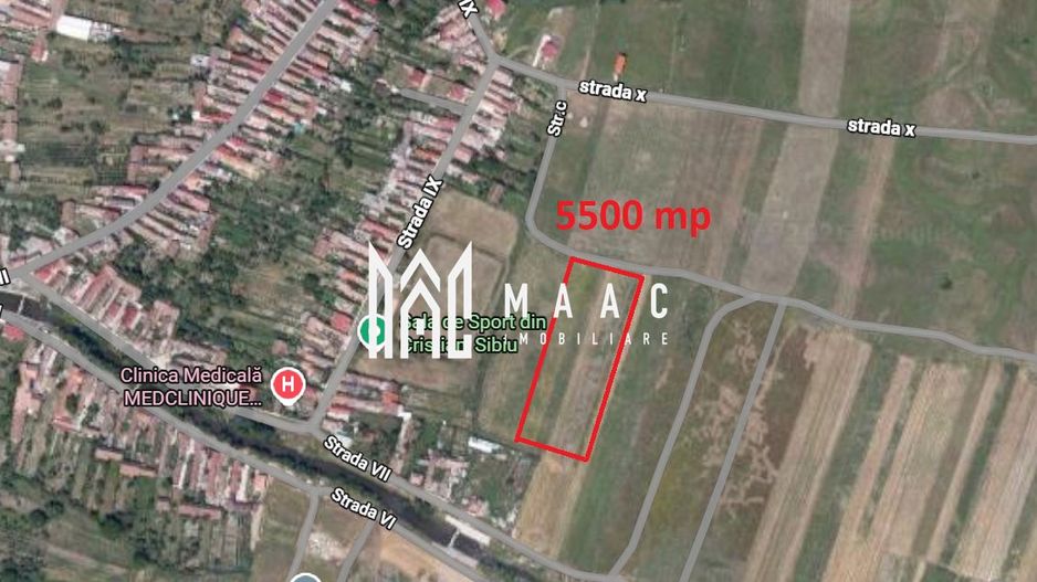 Teren intravilan 5500 mp pretabil case Cristian - Poză 1