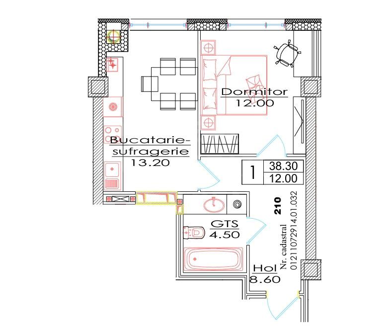Vânzare, apartament, 1 cameră, str. Ialoveni, Telecentru - Poză 3