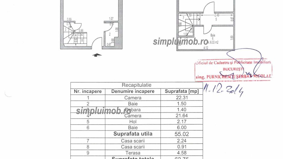 Dristor-Duplex 63mp mansardat et.5 si 6 cu lift - Schiță 8