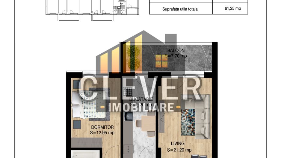 Pallady, Metrou Nicolae Teclu, 2 camere decomandat, Comision 0 - Schiță 6