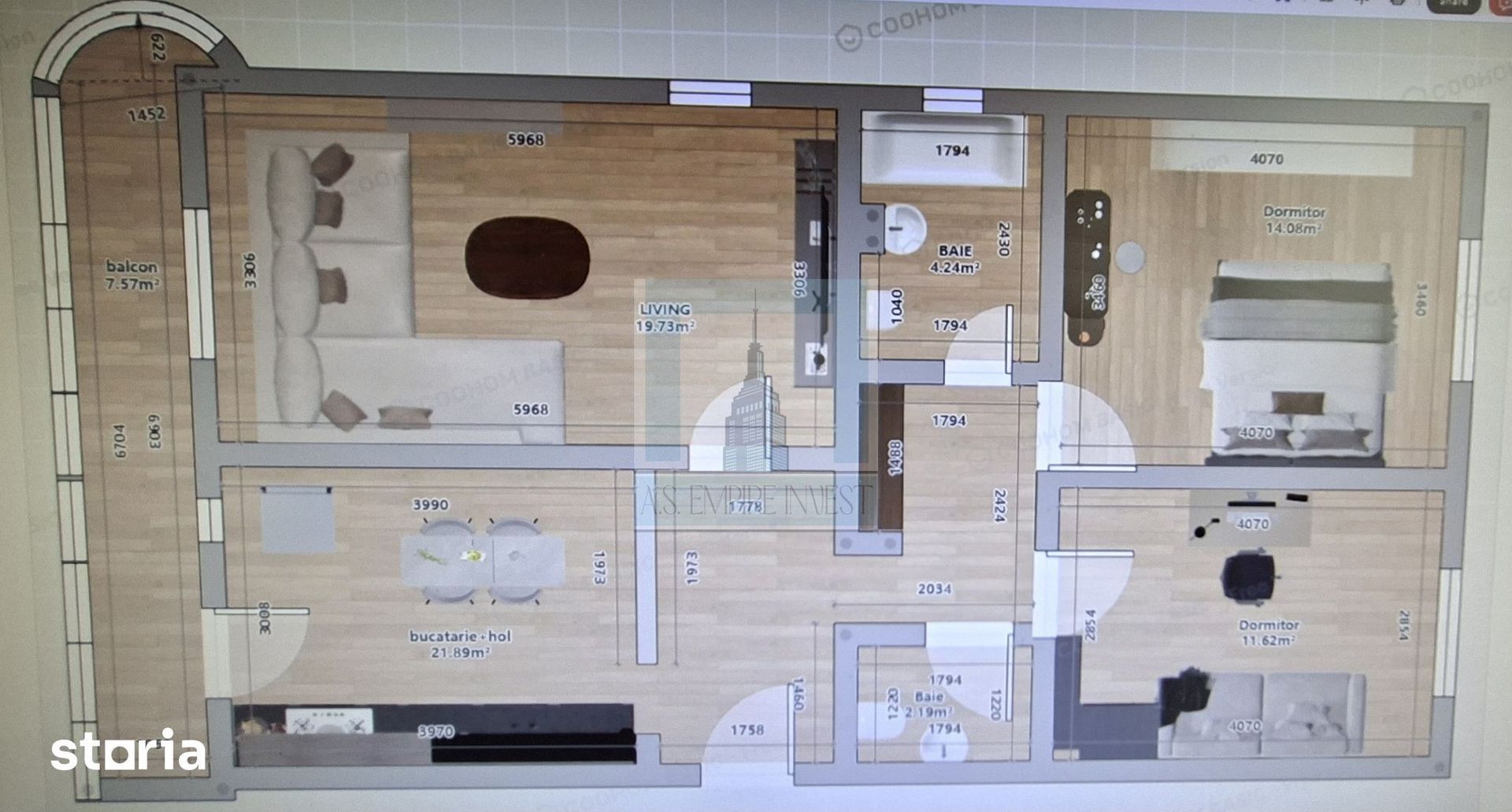 Apartament 3 Camere, decomandat, 2 bai-zona Scriitorilor - Poză 11
