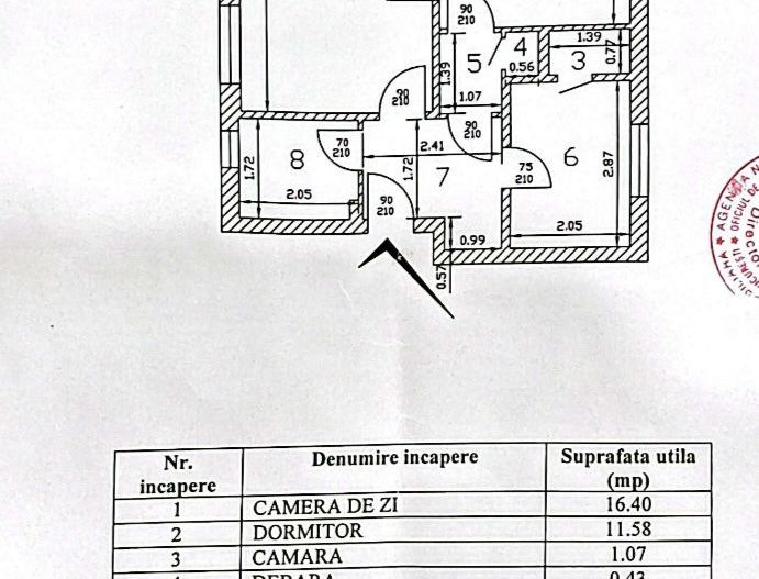 APARTAMENT 2 CAMERE | DECOMANDAT | PARCUL CIRCULUI - Schiță 8