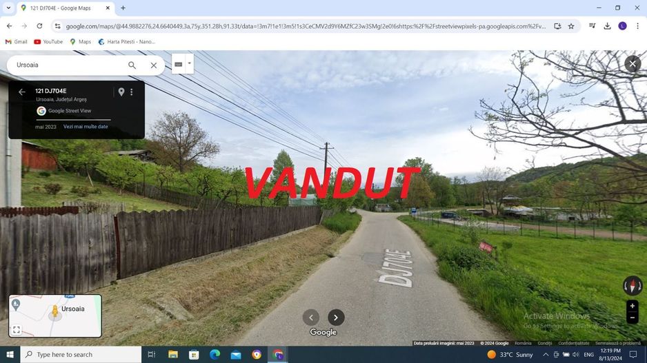 Vanzare teren intravilan, 2000 mp, Cotmeana - Ursoaia - Poză 1