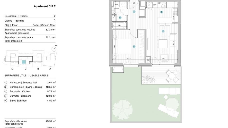 Apartament 2 camere | Piata Presei Libere | Parter cu gradina - Poză 17