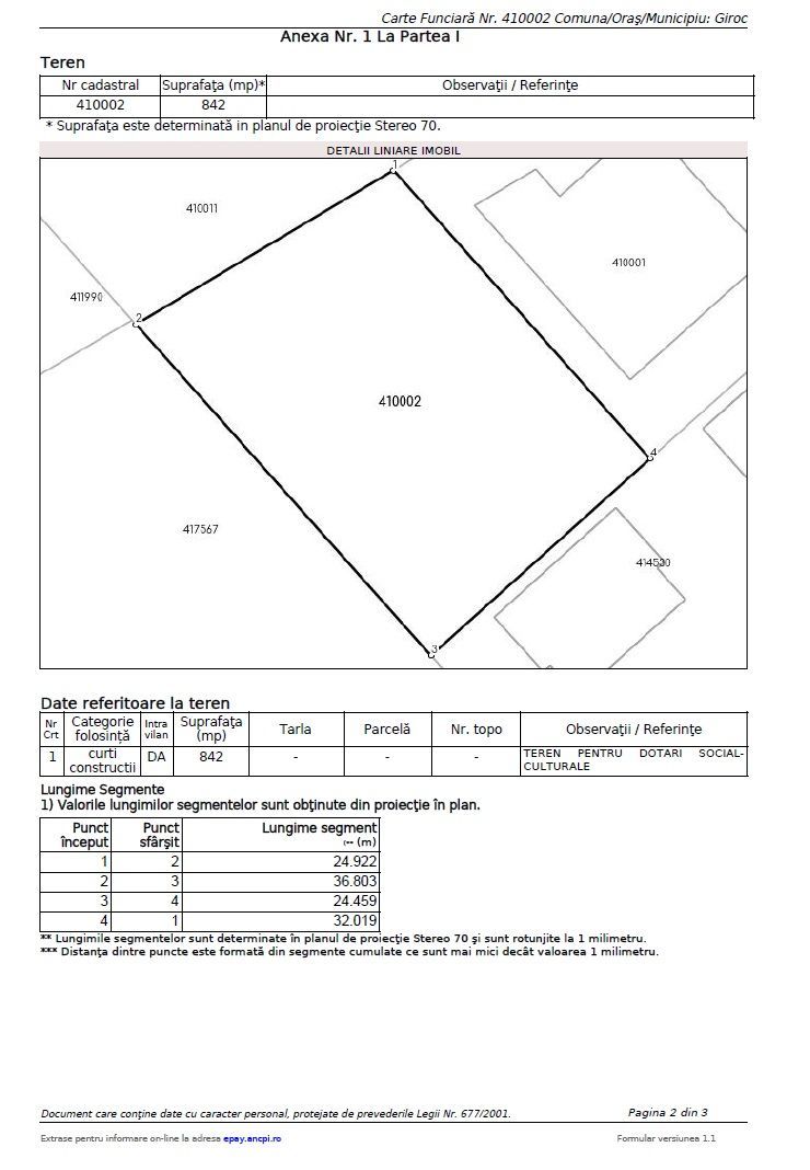 Calea Urseni | Teren 842 mp | P+2E+M | Comision 0% - Poză 3
