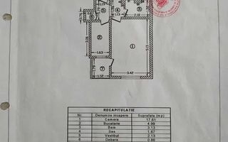 Garsoniera spatioasa Etaj Intermediar Doamna Ghica Sector 2 - Schiță 8