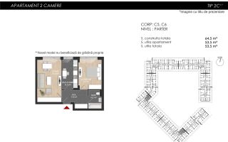 Vânzare, apartament cu 2 camere în zona Bucureștii Noi - Poză 9