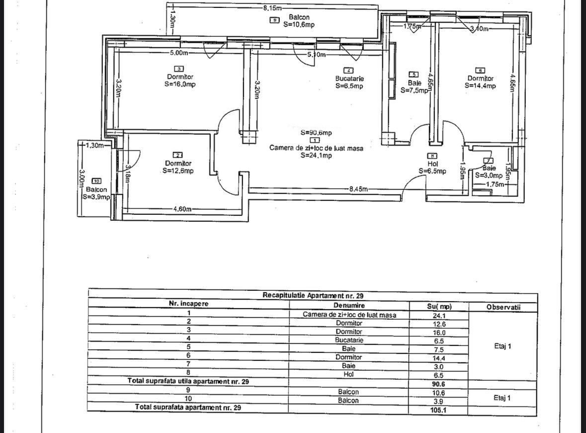 Apartament 4 camere | Etaj intermediar | Chinteni - Poză 14