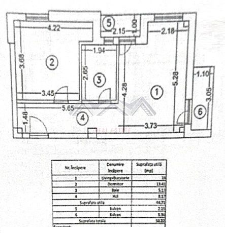 Apartament 2 camere + curte 110 mp Otopeni centru, acces pietonal DN/metrou - Schiță 6
