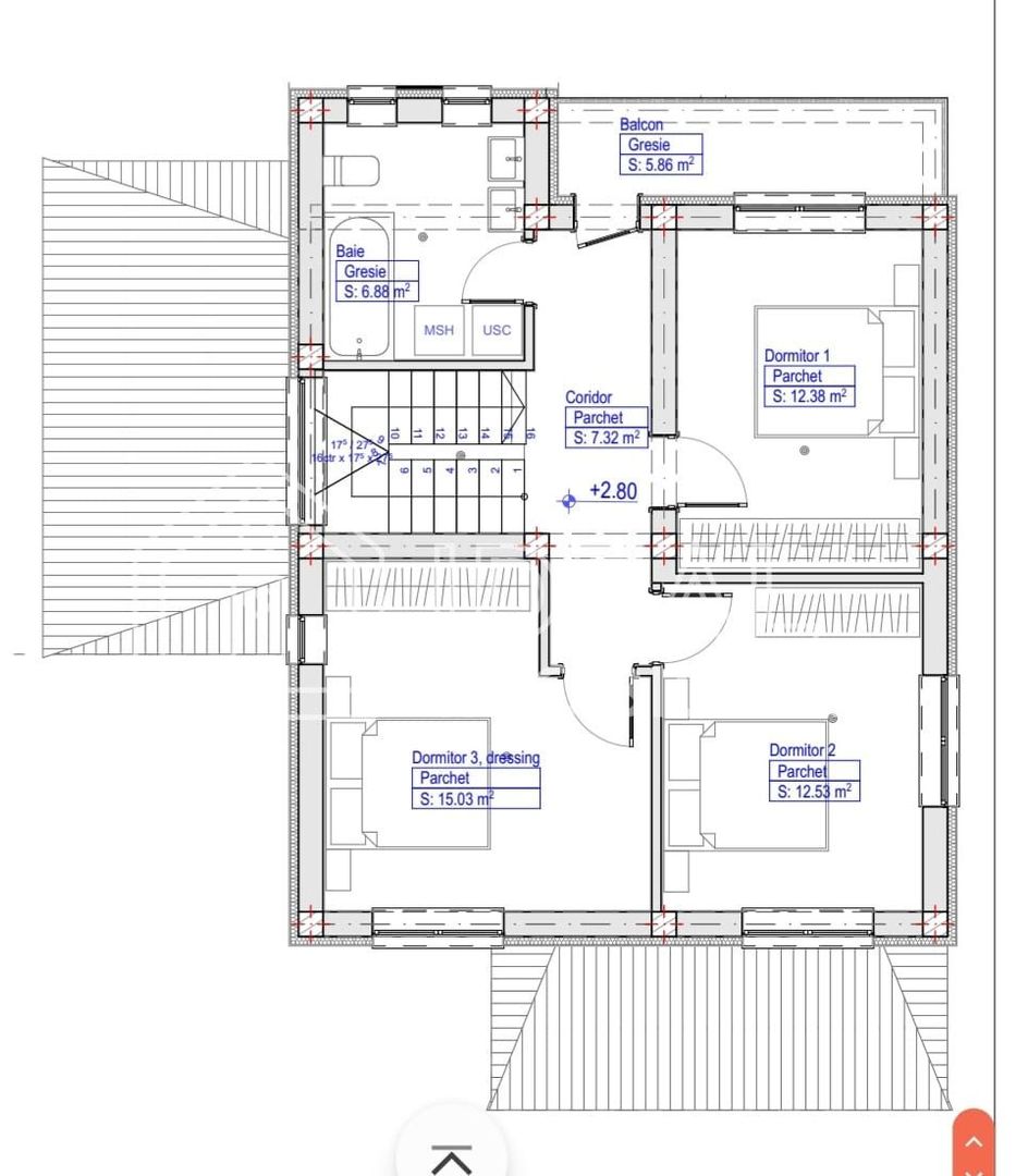 Casa Individuala cu 4 camere si garaj, in zona Lidl Selimbar - Schiță 10
