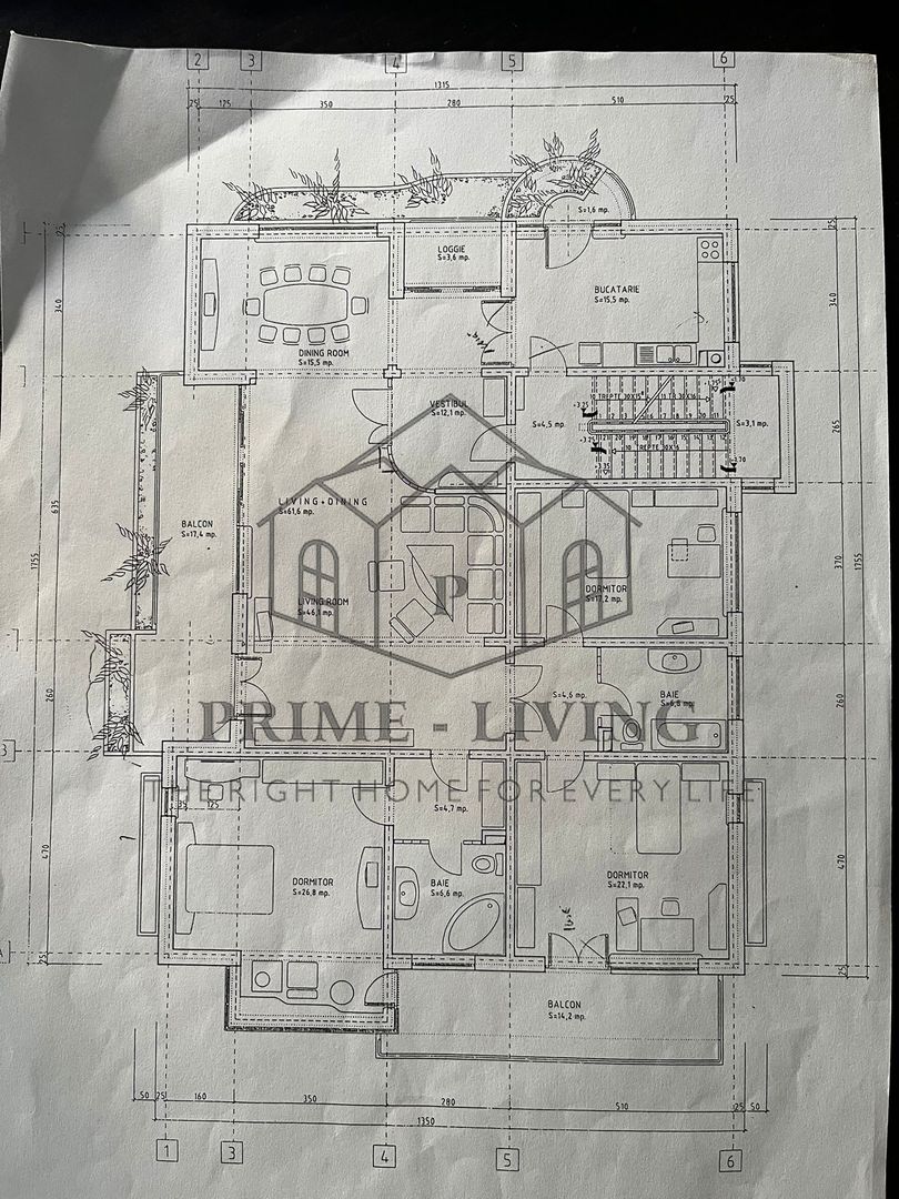 APARTAMENT  SUPERB CU 4 CAMERE LA INCHIRIERE LANGA PARCUL HERATSRAU - Schiță 9