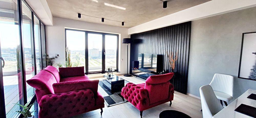 Penthouse cu terasa si jacuzzi in zona Coresi 2000 euro/luna - Poză 1