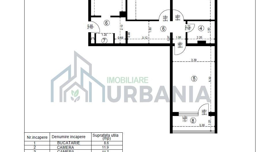 Apartament 3 camere, 72 mp, Alexandru Cel Bun, Iași - Poză 12