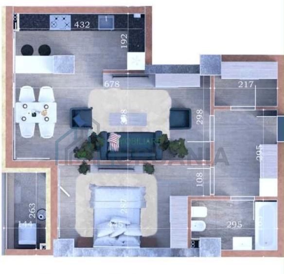Apartament nou 2 camere decomandat, 59,36 mp, cu parcare subterană, în Răsărit de Soare – Fiald, Copou - Poză 1