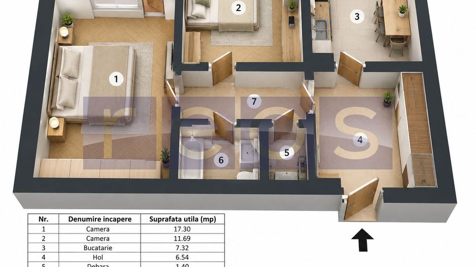 DE VANZARE APARTAMENT 2 CAMERE  POLONA | DECOMANDAT | METROU - Poză 9