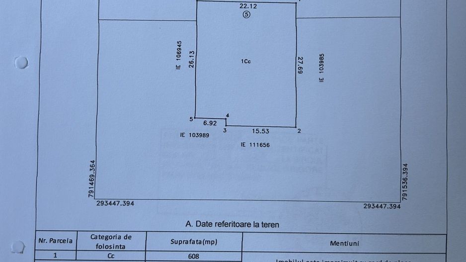 Teren intravilan 608mp Agigea RO-RO toate utilitățile vedere la mare - Schiță 5