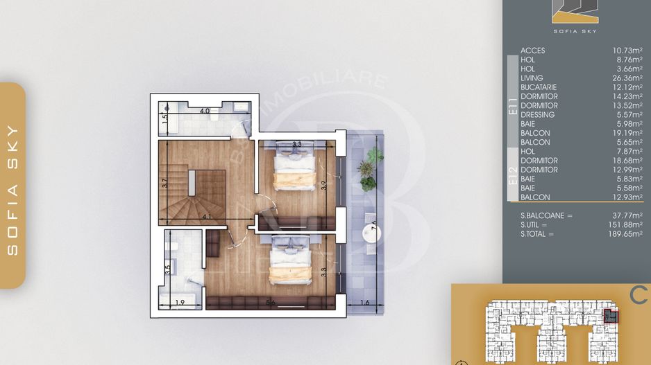 Apartament 5 camere Suprafata utila 152mp | 7min metrou Nicolae Teclu - Schiță 4