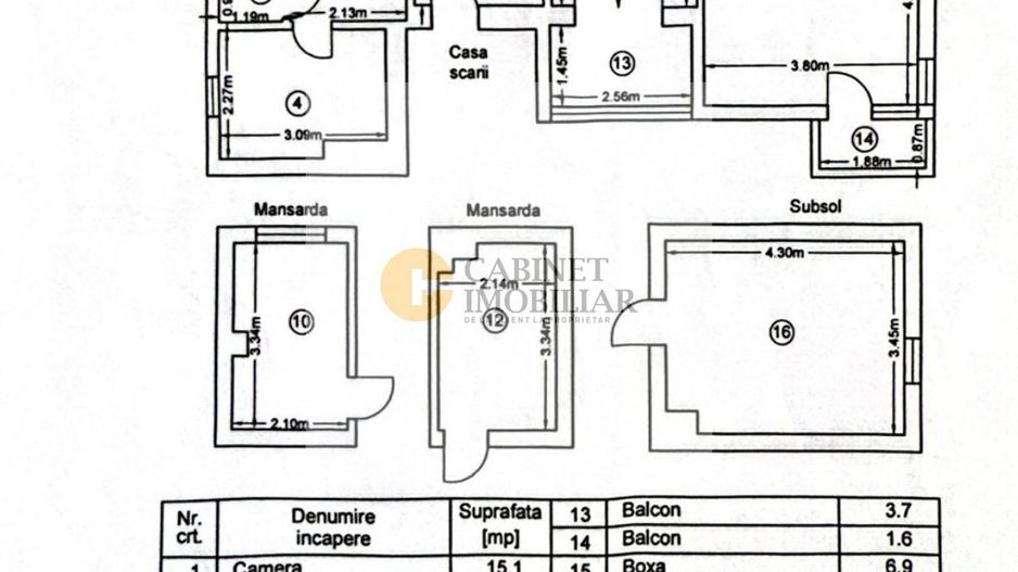 4 camere + birou | Biserica Casin | 110mp total | Renovat 2025 - Schiță 25