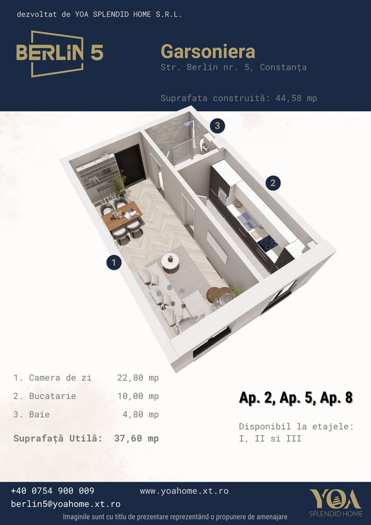 BERLIN 5 | Garsonieră cu loc de parcare | Proiect finalizat - Poză 2