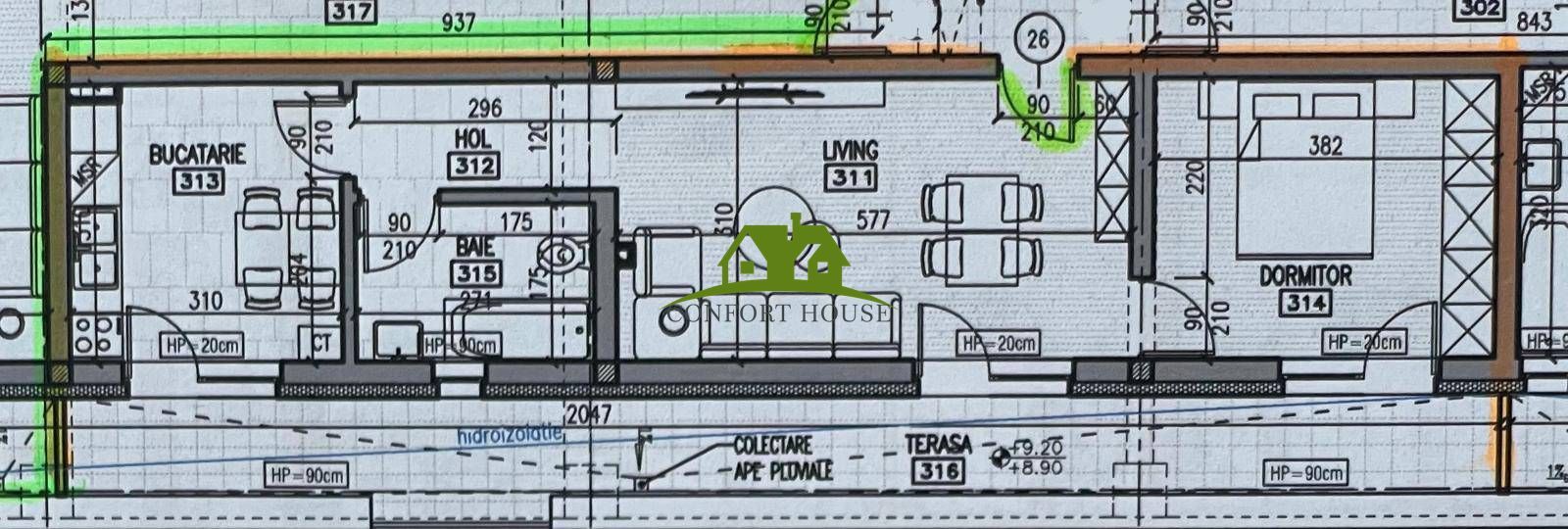 Apartament 2 camere, bloc nou, P+3, Ap.26, Et.3, Bl.3 - CP2440358 - Poză 5