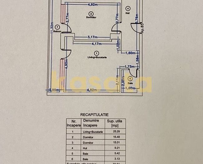 Apartament de Lux 3 Camere Ambience Residence Pipera - Schiță 21