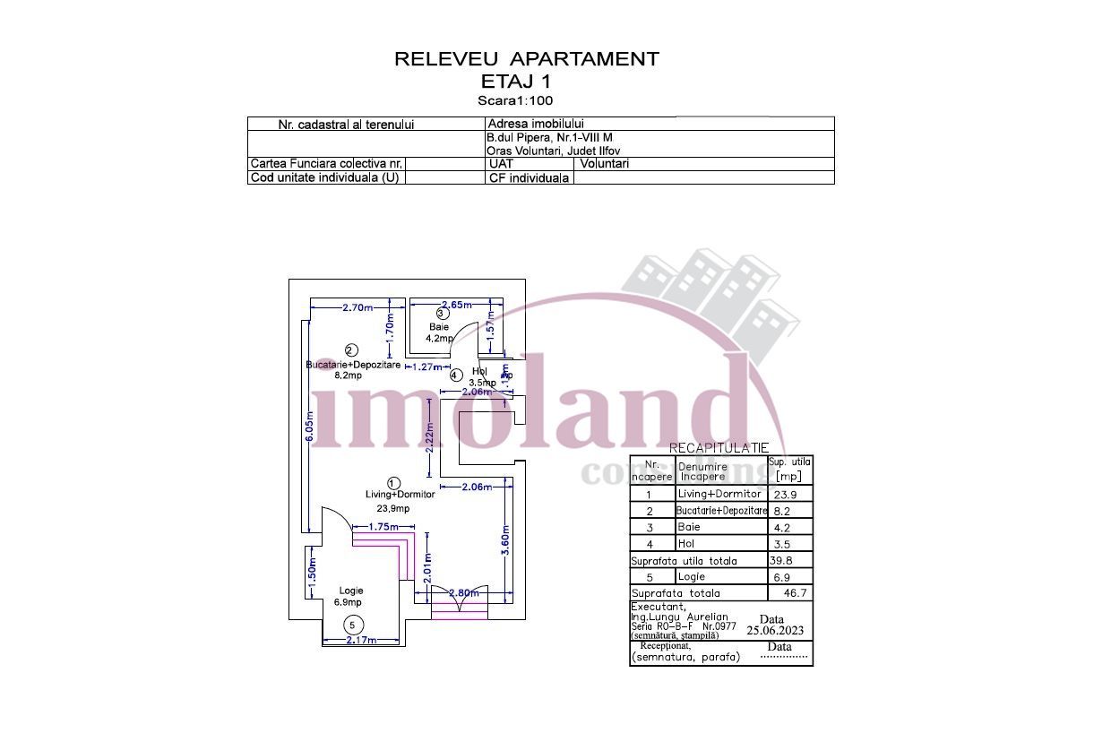 Apartament - 2 camere mobilat&utilat+parcare - inchiriere - Avalon Estate-Pipera - Schiță 7
