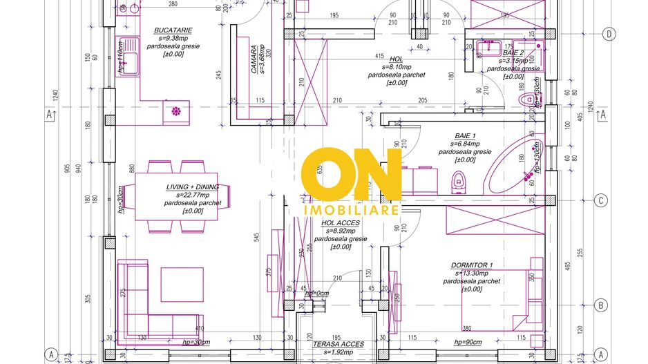 Teren 600 mp, proiect casă 4 camere + autorizație și utilități, Ciugud - Poză 5