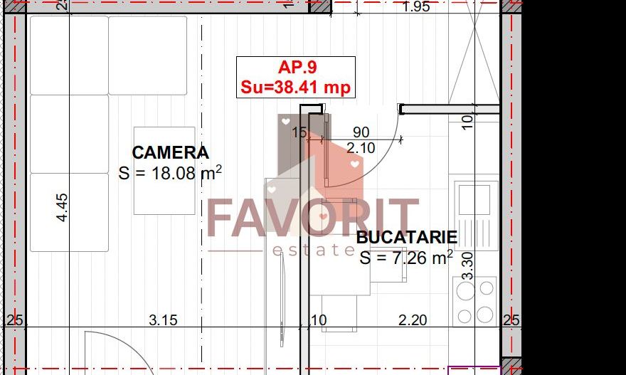 Decomandat. Bloc NOU. Spatiu depozitare in Pod. - Poză 12