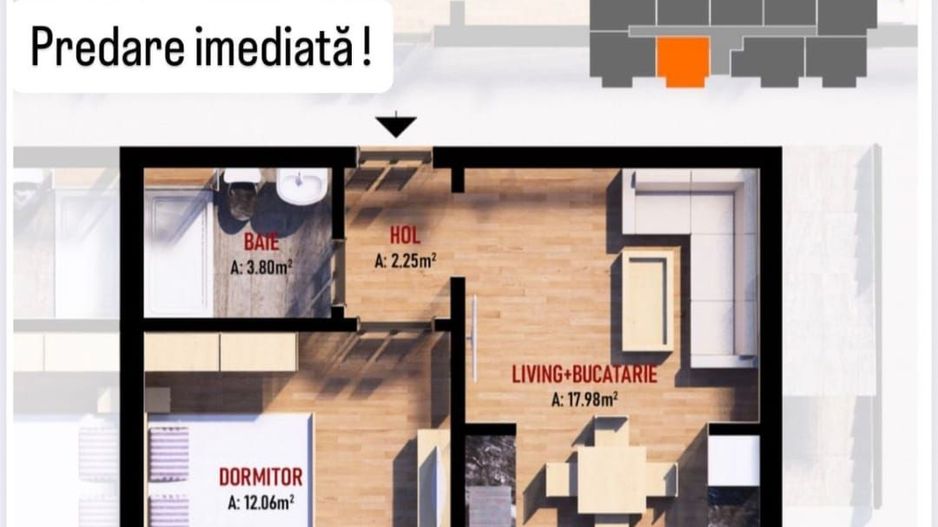 AP. 2 CAMERE STUDIO-  MUTARE IMEDIATA, CEL MAI MIC PRET, COMISION 0% - Poză 8